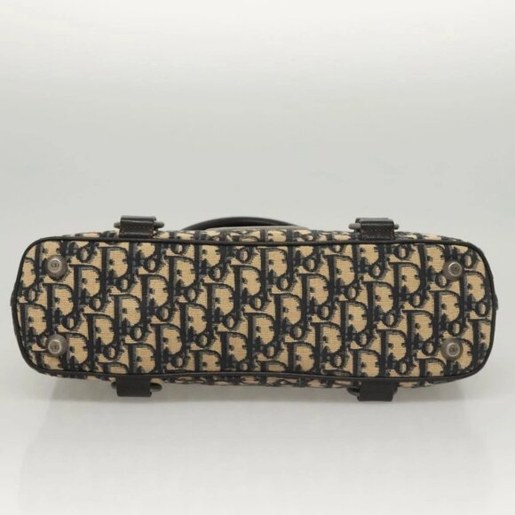 Christian Dior Trotter Canvas Hand Bag Navy Silver Auth sw686 - Picture 7 of 16